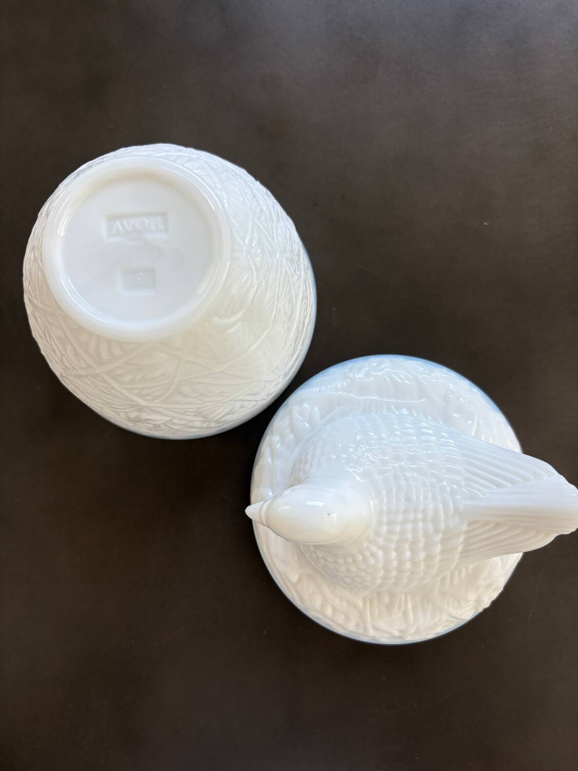 Boîte poule en opaline