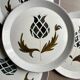 4 dessert plates signed Pornic