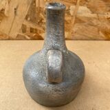Antique Vintage Cracked Grey Ceramic Soliflore Vase