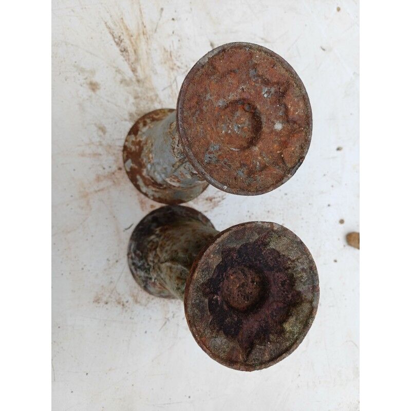 Pair of cast iron vases from 1900 from Charleville-Mézières
