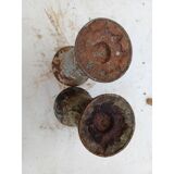 Pair of cast iron vases from 1900 from Charleville-Mézières