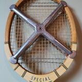 Vintage wooden tennis racket special t Victor Clément metal structure Zephyr