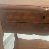 Louis XV style dressing table, cube marquetry, worker