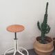 Stool with base metal wood screws