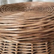 Rattan storage pouffe from the 60s-70s.