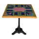 Vintage bistro table hand-painted by Bing, Cannes, 1990s.