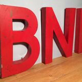 Painted metal sign letters