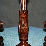 Neo-Renaissance corner armchair in carved walnut