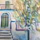 Original Swedish Oil on Canvas, Motif in Italy by Gunnar I. Erixon