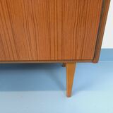 Vintage Scandinavian style storage bookcase in melamine and teak from the 60s