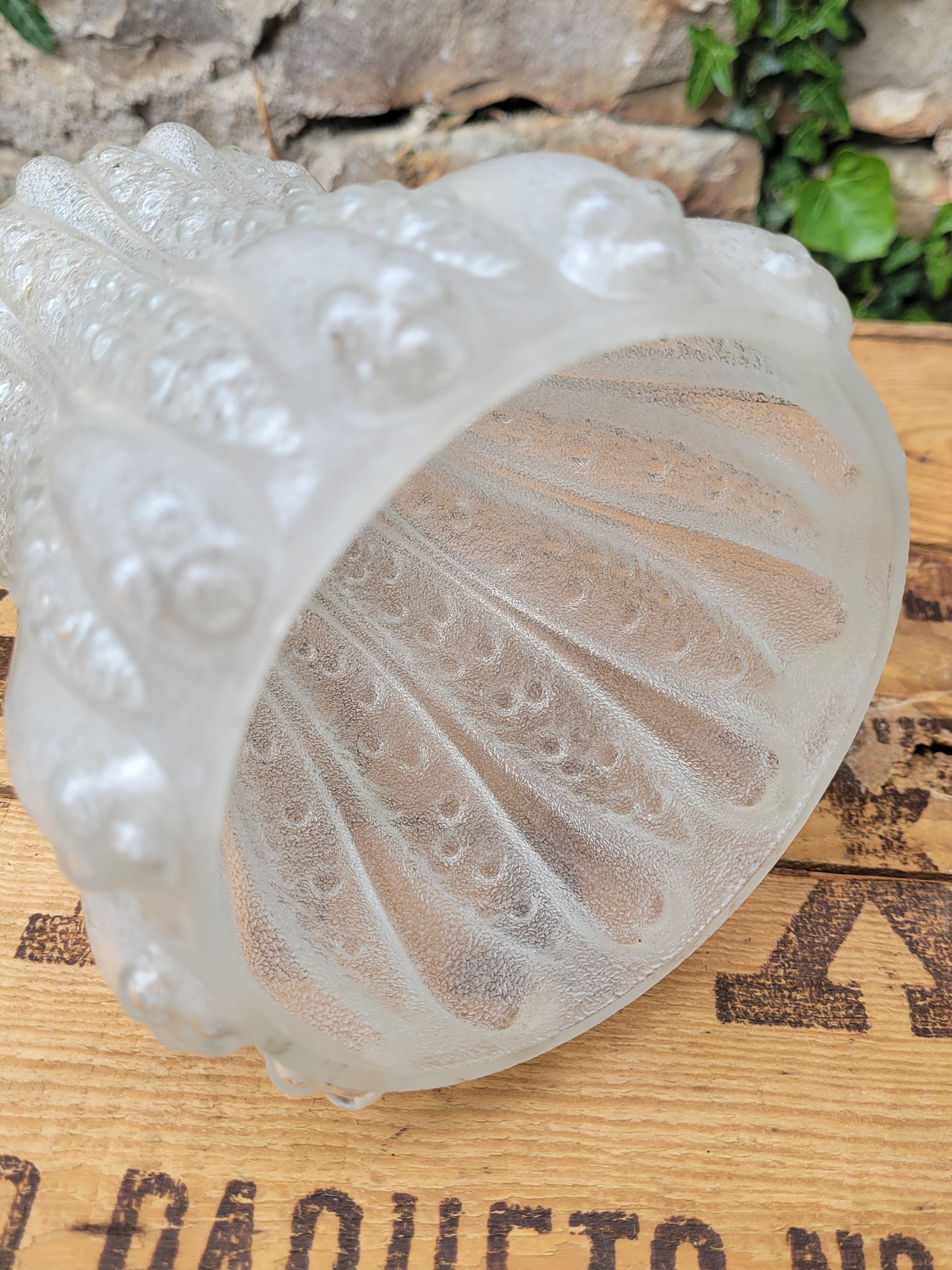 Brass and moulded glass sconce