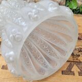 Brass and moulded glass sconce