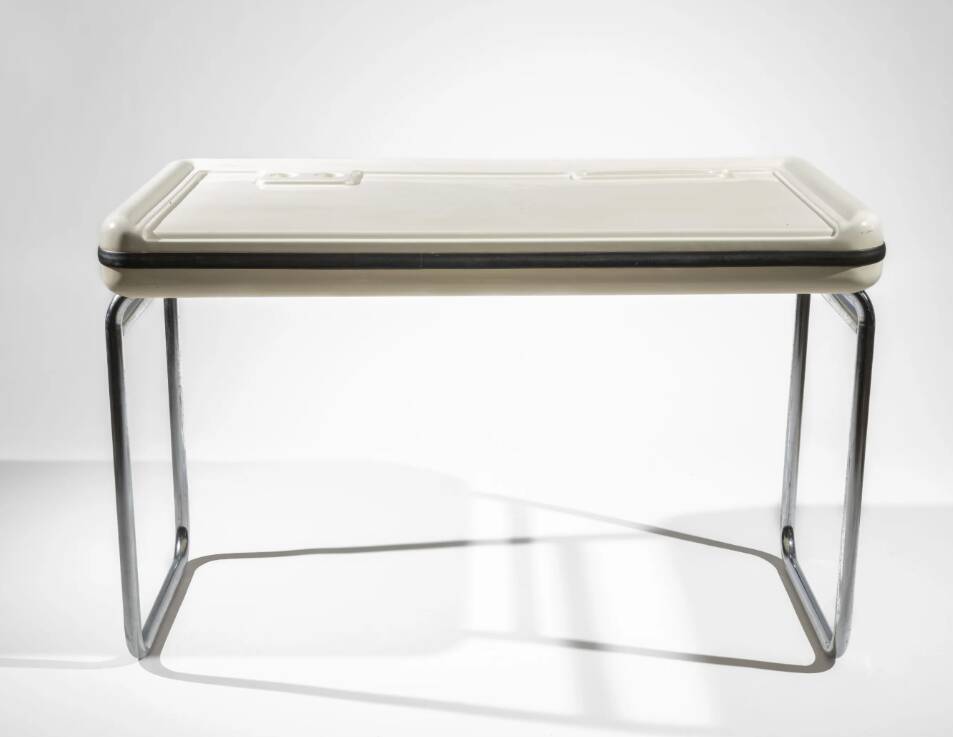 Marc HELD metal structure desk with plexiglass top