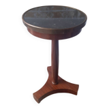 Mahogany and marble pedestal table