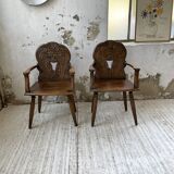 Pair of Savoyard armchairs