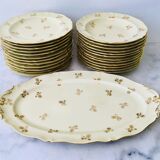 Set of 24 plates and 1 dish Limoges