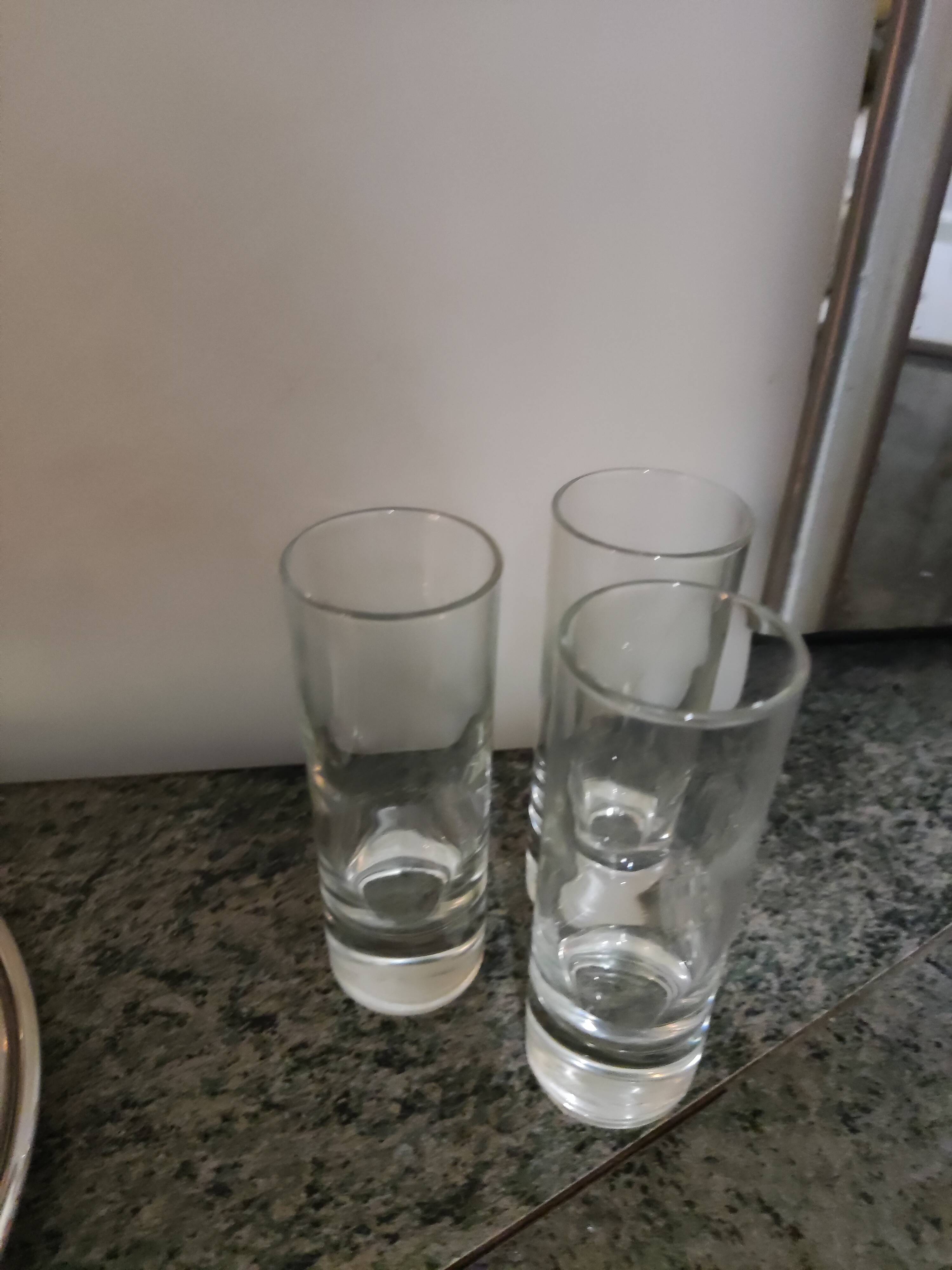 Vodka service with its metal stand
