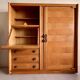 Gemini secretary wardrobe by Guillerme and Chambron, France 60s