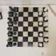 Black and white marble chess