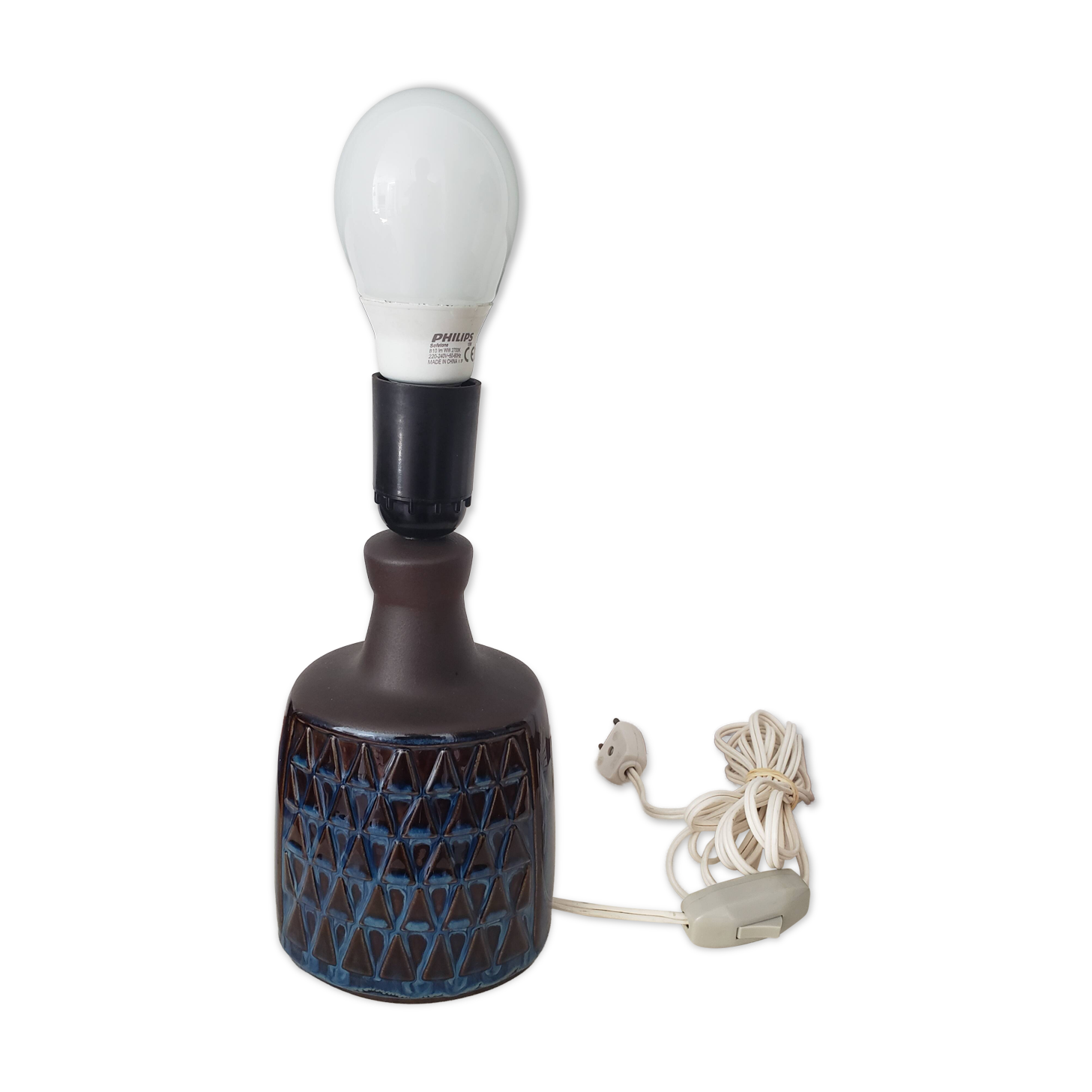 Glazed stoneware lamp base by Einar Johansen for Søholm.