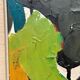 Original Swedish Oil on Panel – “Abstract in Green” by Hans Oswald – Signed – Vintage and Framed – 32 × 25 cm (12.6" × 9.8")
