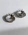 Silver-plated Shell Bowls, Set of 2, Vintage 1960s Italian Design, Silver Metal Condiment Dishes