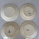Lot 4 assiettes plate terre de fer bleu faïence ancienne - terre de fe