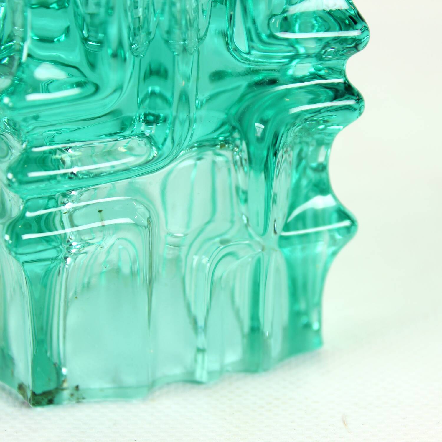 Vintage Glass Candle Holder By Vladislav Urban For Rosice, 1960s