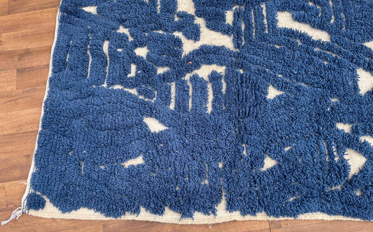 Handmade natural Berber rug 3x2 m