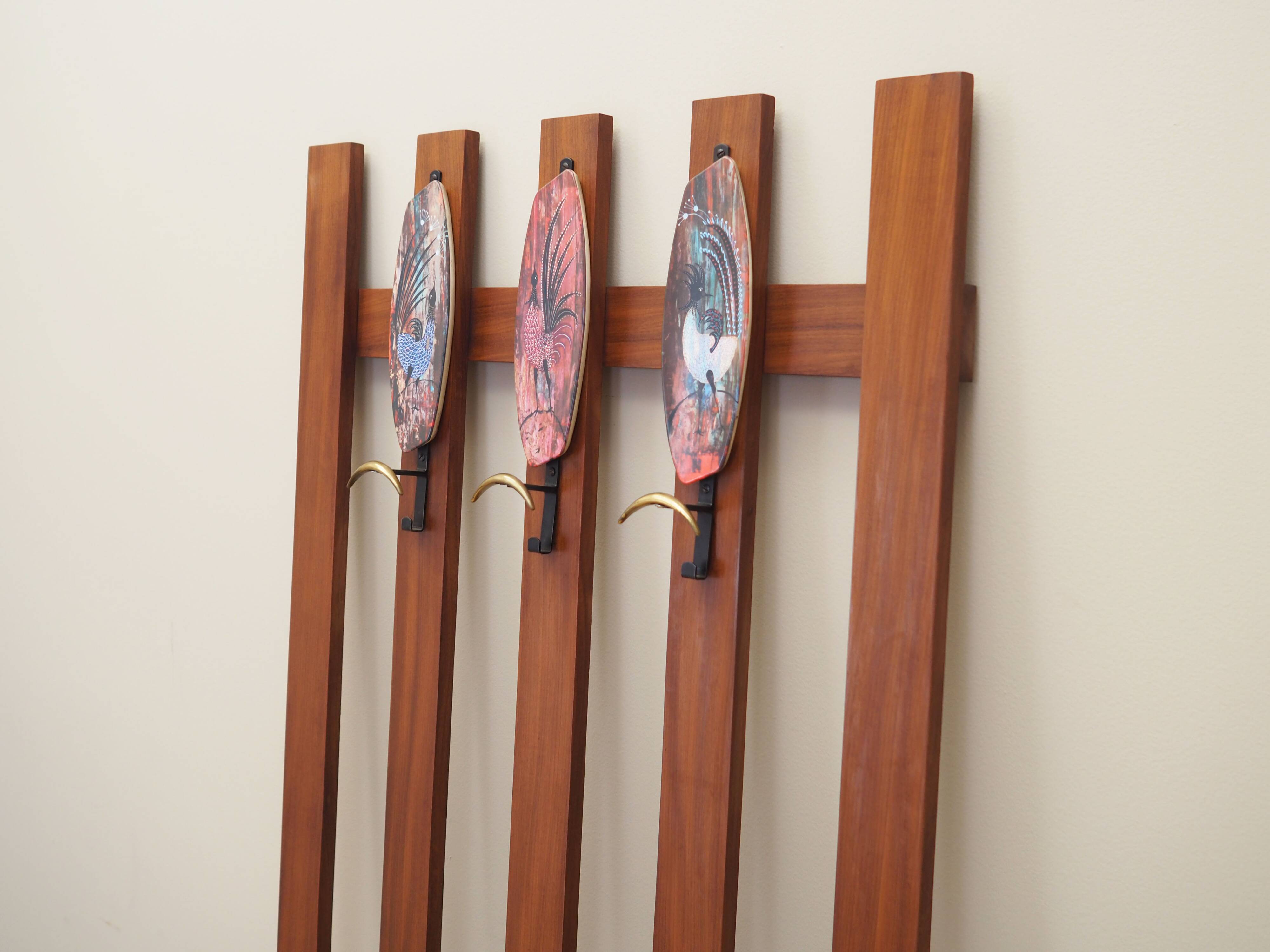 Teak hanger, Danish design, 1970s, production: Denmark