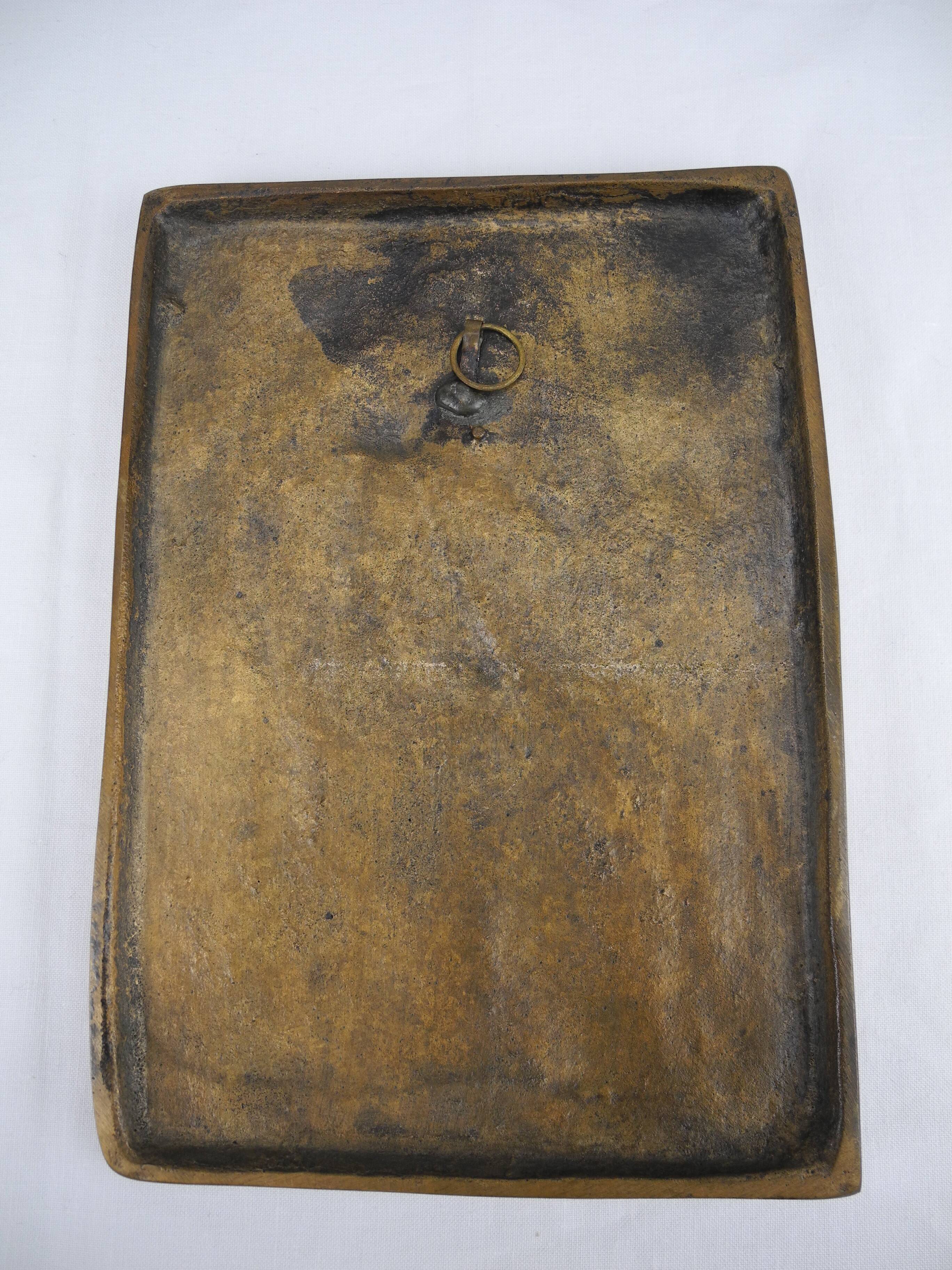 Plaque bronze christ debus 1967 n°24/120