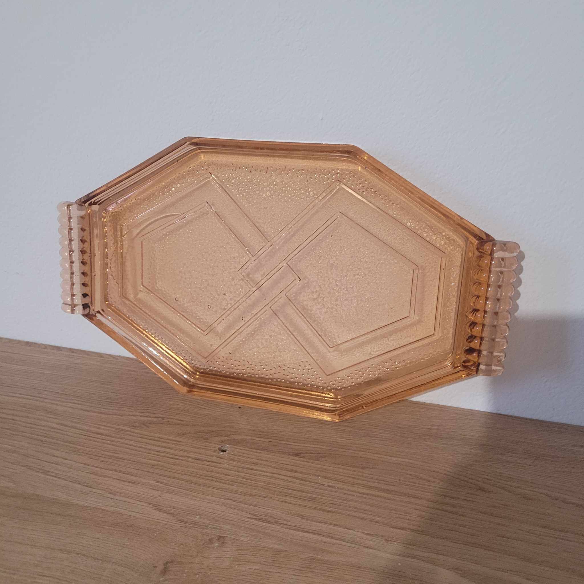 Art deco dish rosaline arcoroc