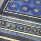 DECORATIVE CERAMIC DISH SIGN GEORGES PELLETIER GEOMETRIC DRAWING BLUE AND GOLD COLLECTION