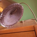 Vintage 70s lamp with a silk shade.