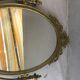 Medallion mirror in brass - vintage decoration glass