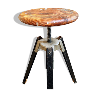 Industrial swivel stool plant table high model