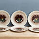 Lot de 6 assiettes à dessert vintage