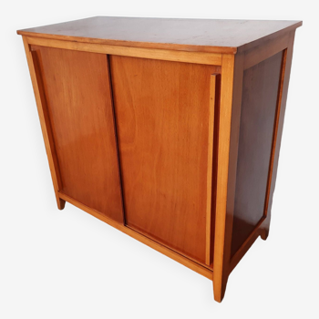 Small vintage sideboard with sliding doors, 1970s