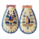 Shell-shaped butter dishes by Henriot Quimper for placing or hanging.