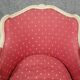 Very large curved Louis XV style bergere chair in lacquered wood
