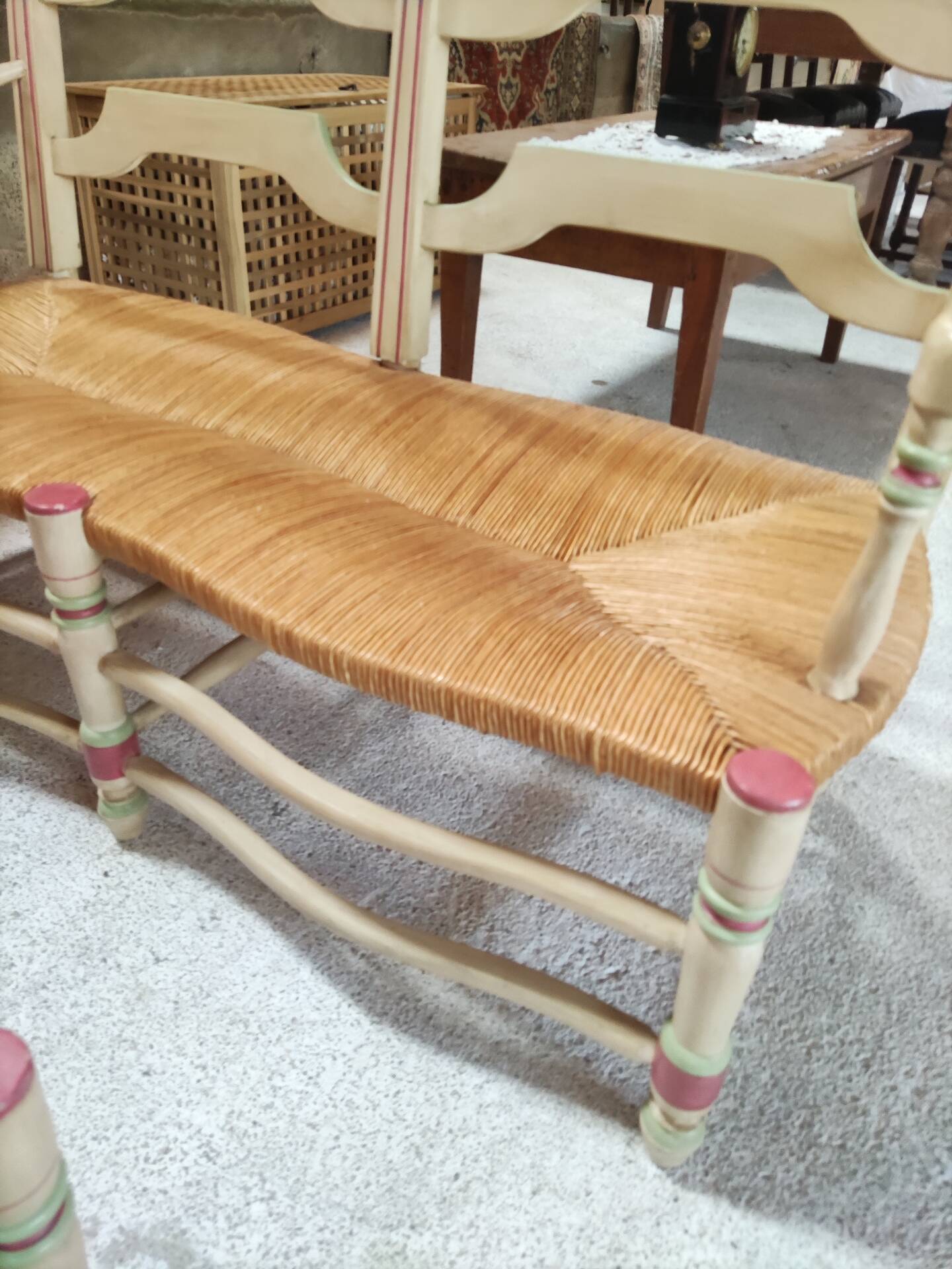 Radassier bench and its footrest - Provençal