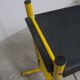 Paire de tabouret de bar italien ajustables jaune laqué et noir