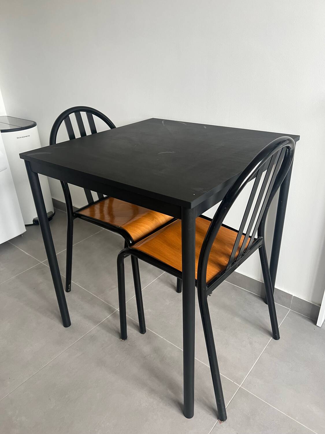Pair of vintage metal bistro chairs