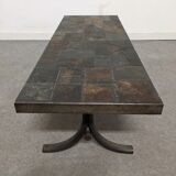 Coffee table in natural stones and wrought iron from the 60s/70s