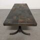 Coffee table in natural stones and wrought iron from the 60s/70s