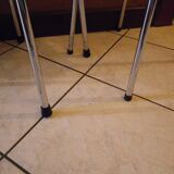 2 Scandinavian Style Stools in Formica and Chrome Steel, 1950s-60s