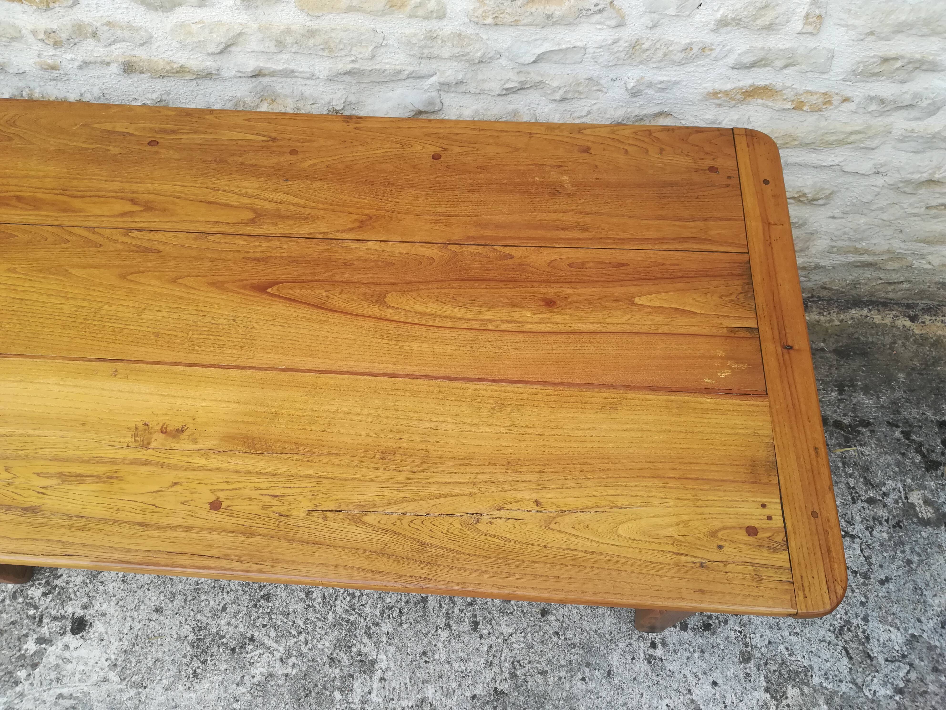 Elm farmhouse table