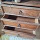 Small vintage wooden piece of furniture with 3 drawers - small chest of drawers.