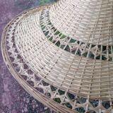 suspension en rotin vintage