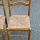 4 chaises bois massif et paille